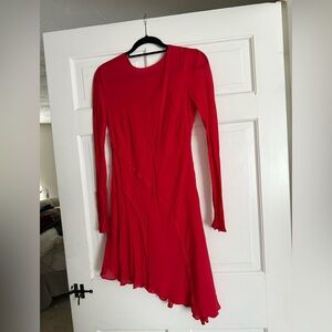 NWT Mango Red Long Sleeve Dress